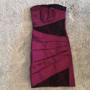 Girl’s black and maroon party dress